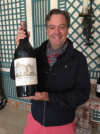 Ronald behaving badly at First Growth Chateau Haut Brion on the 2017 June-July Bordeaux Grand Cru Tour