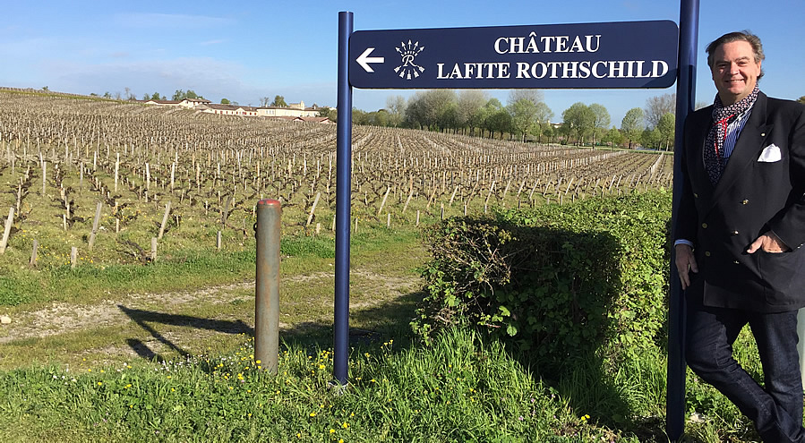 Ronald tasting the 2018 futures at Lafite Rothschild