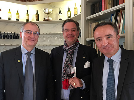 With two Jean-Philippes: Jean-Philippe Masclef, the Technical director of Haut Brion and Jean-Philippe Delmas, the estate manager