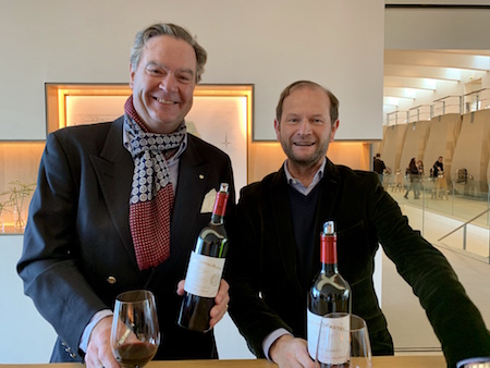 Tasting the excellent Cheval Blanc 2018 with a very happy Pierre Lurton