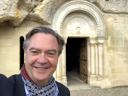 Ronald at Chateau Ausone, tasting the vintage 2018