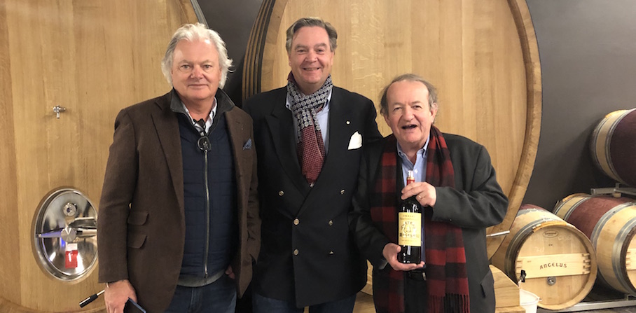 WithHubert de Boüard de Laforest and Jean-Bernard Grenié of Chateau Angélus