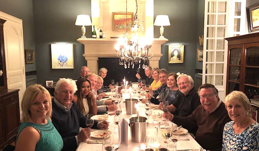The 2019 June Grand Cru Tour 1, enjoying First Growths at the Farewell dinner at Chateau Coulon Laurensac